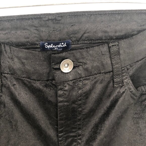 Splendid Black Velour Skinny Jean Size 31 - Picture 6 of 8